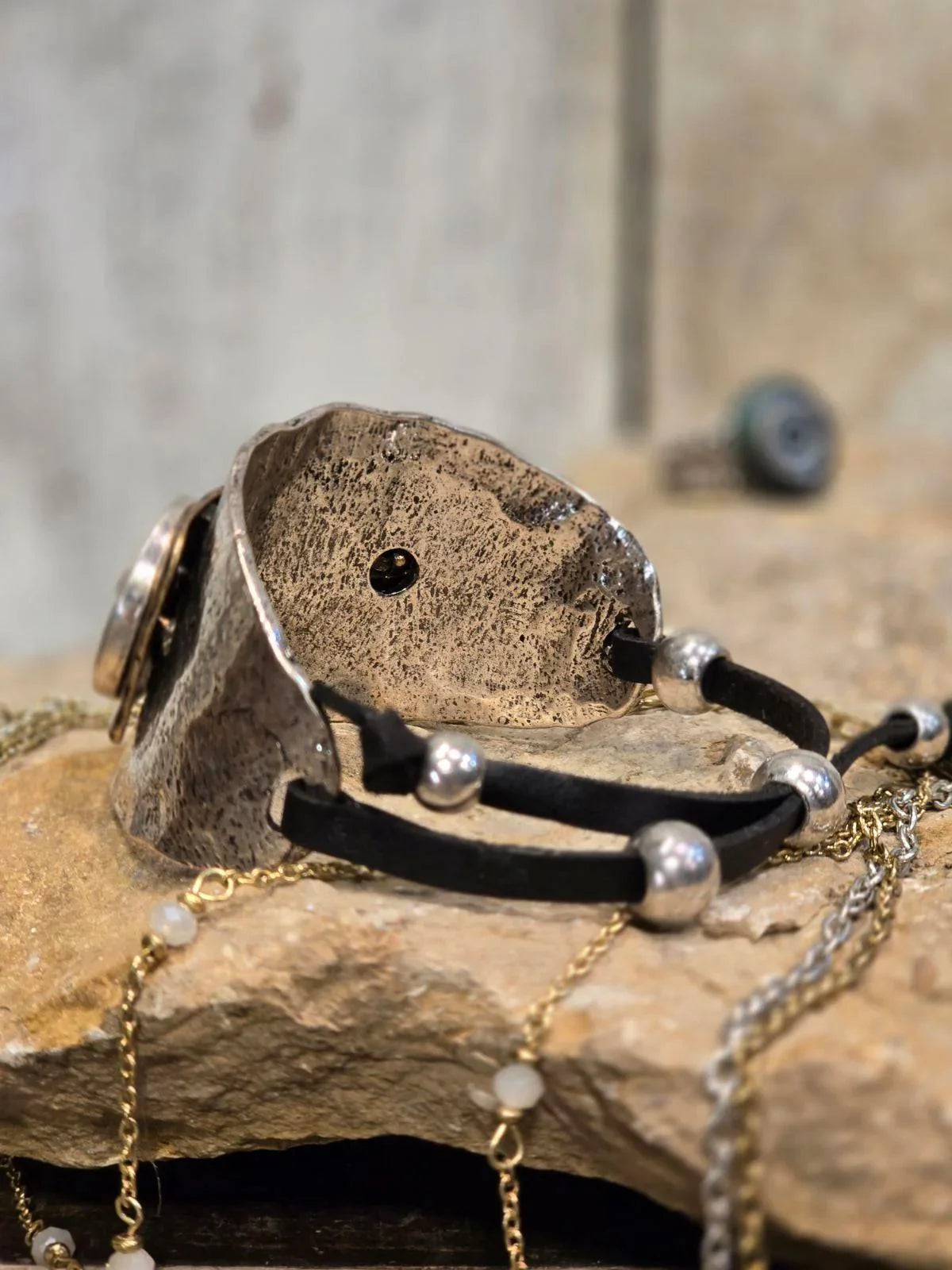 Hide Your Crazy Silver Cuff Bracelet