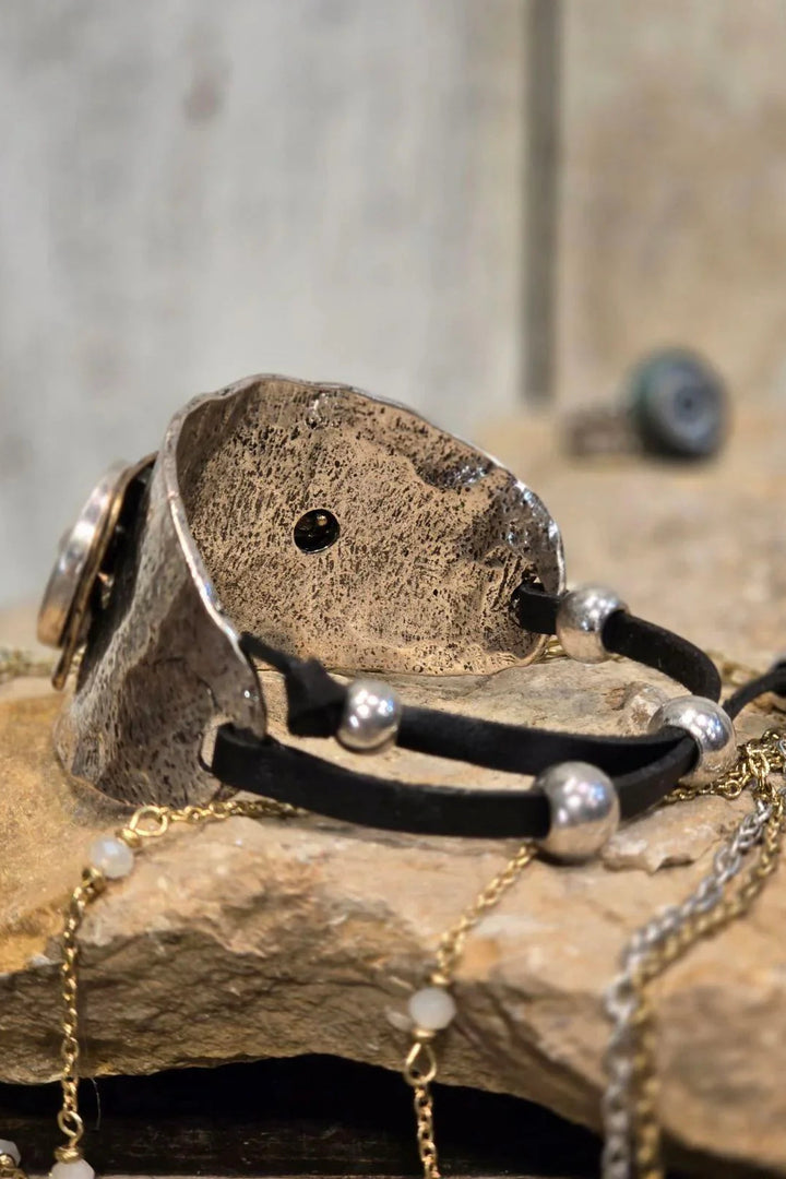 Hide Your Crazy Silver Cuff Bracelet