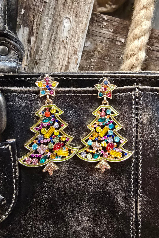 All The Colors Christmas Tree Earrings