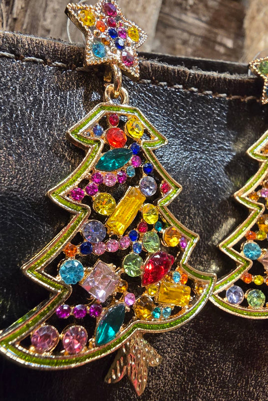 All The Colors Christmas Tree Earrings