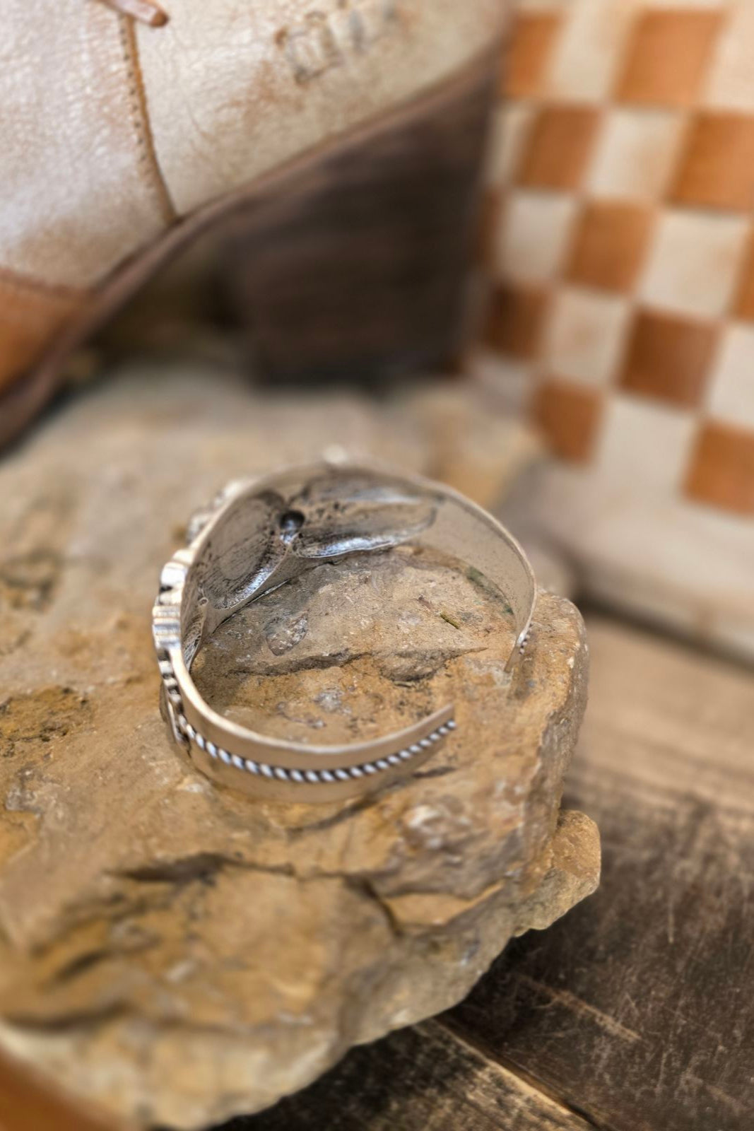 White Turquoise Cuff Bracelet