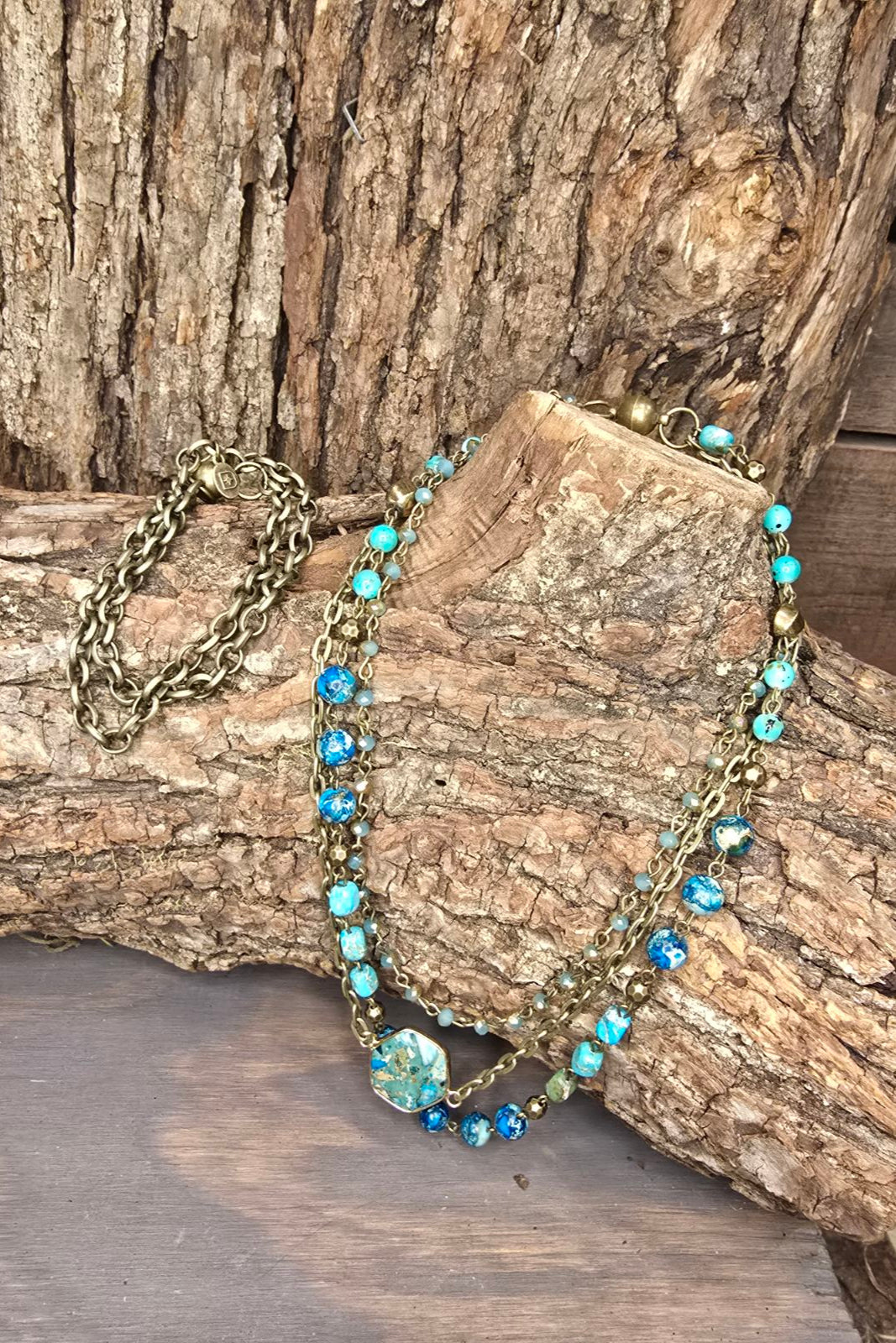 Janet Turquoise Necklace Bracelet Combo