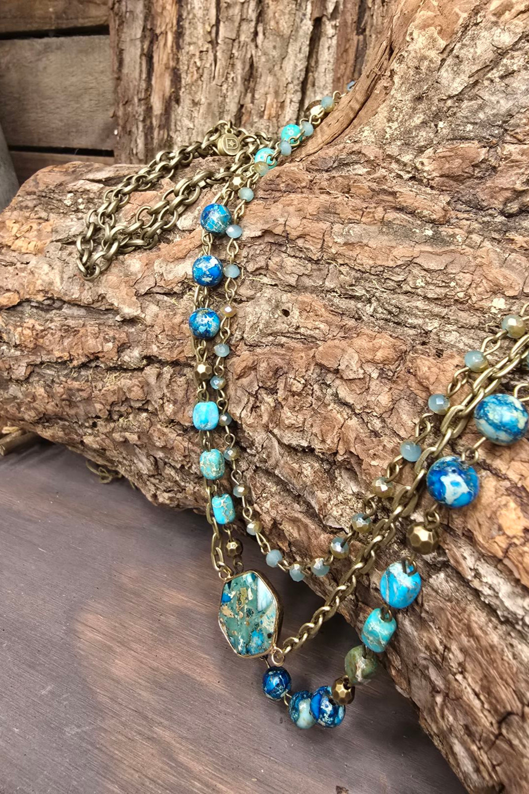 Janet Turquoise Necklace Bracelet Combo