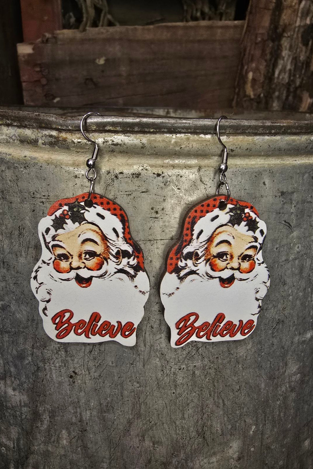I Believe In Santa Earrings