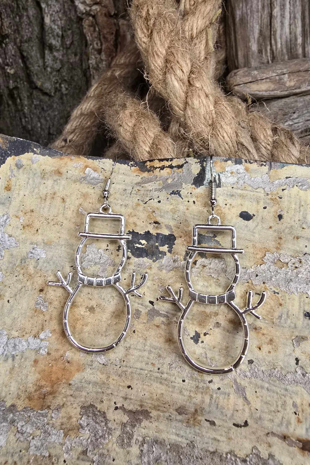 Silver Silhouette Frosty Earrings