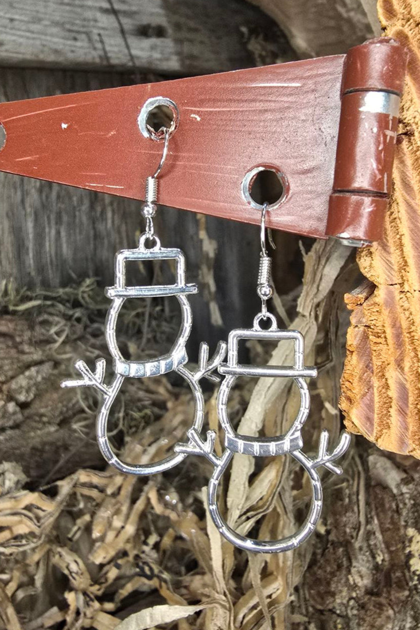 Silver Silhouette Frosty Earrings