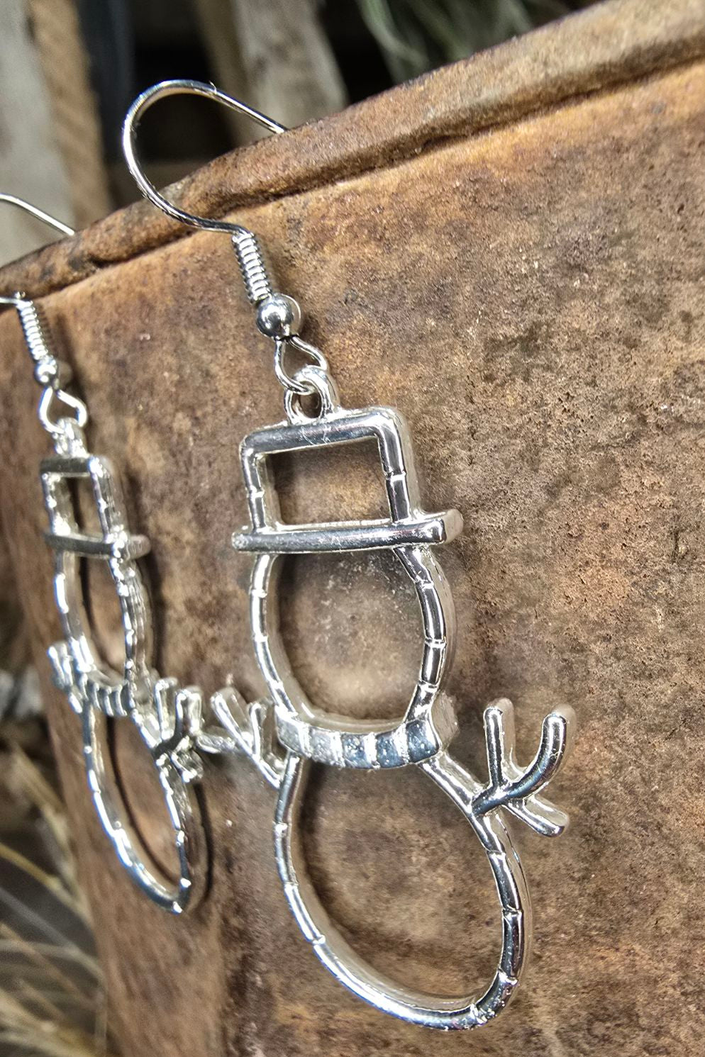 Silver Silhouette Frosty Earrings