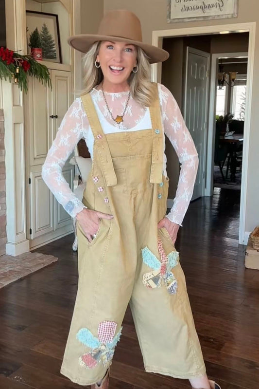 Flower Patch Camel Overalls