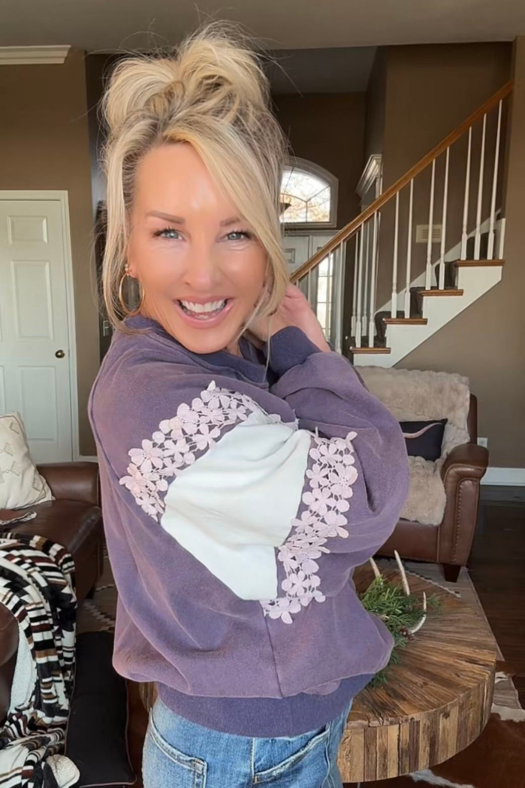 Love Blooms Cotton Sweatshirt