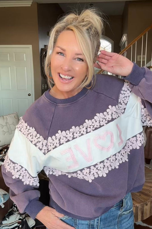 Love Blooms Cotton Sweatshirt