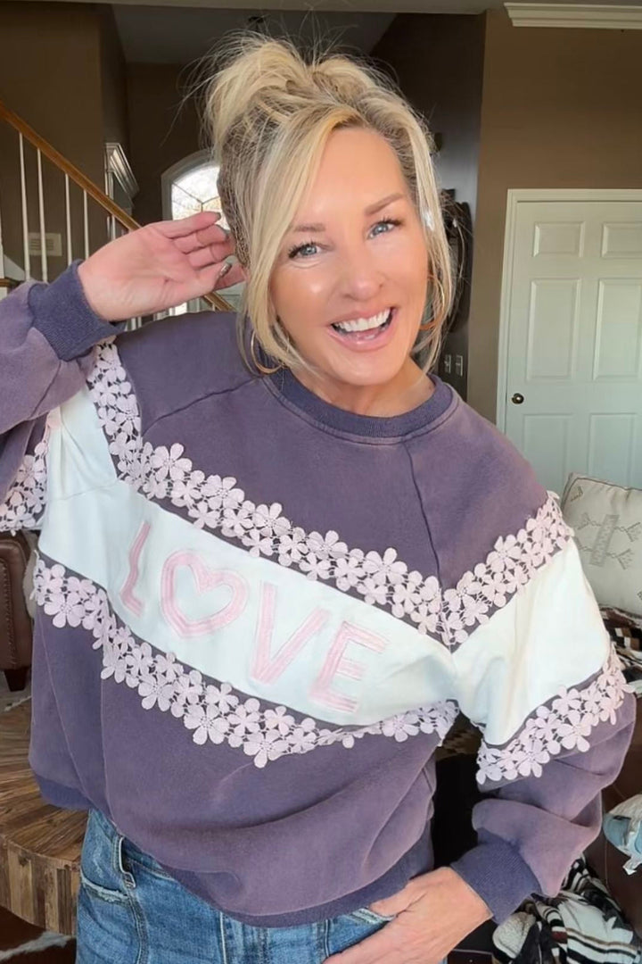 Love Blooms Cotton Sweatshirt