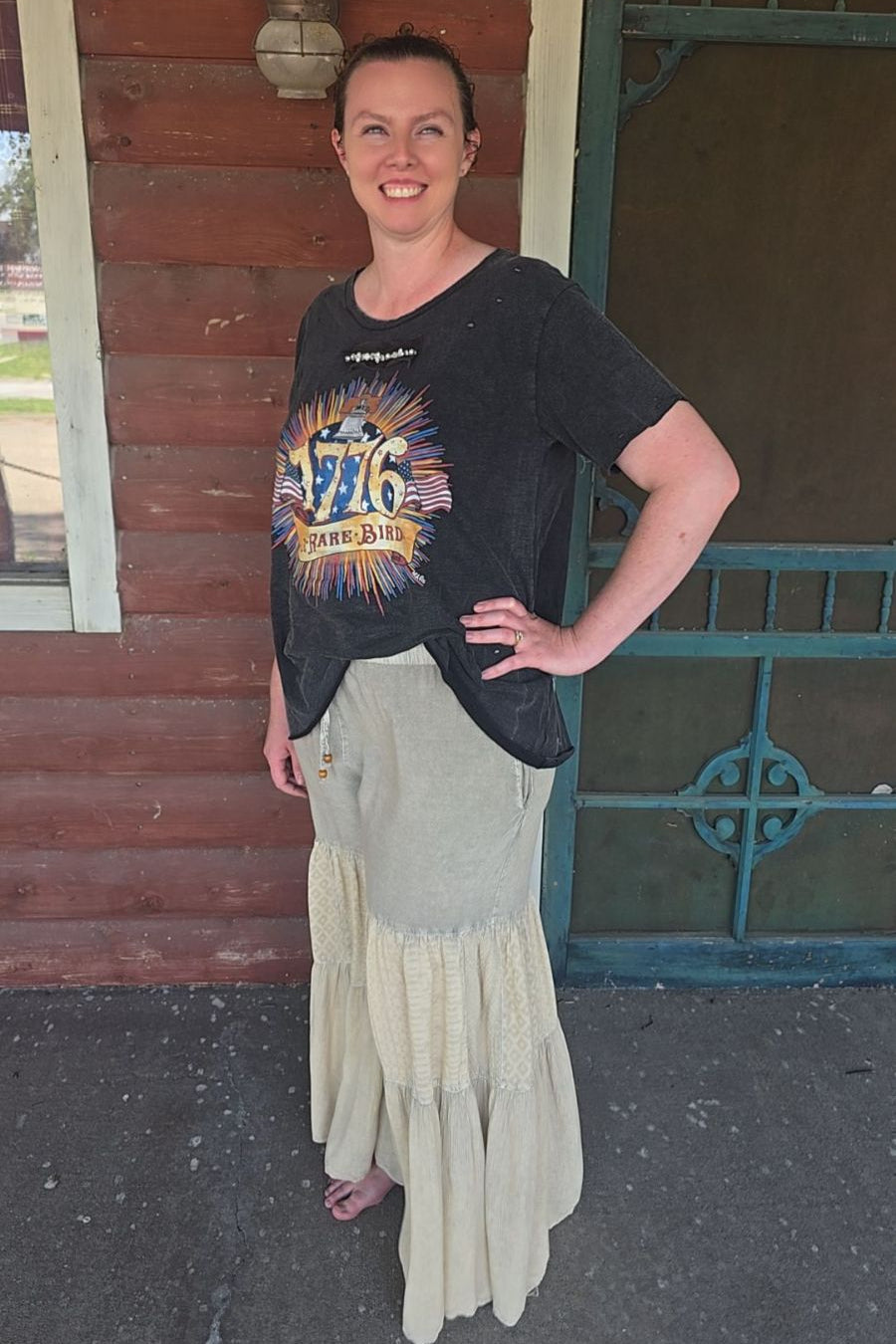 Cream &amp; Latte Tiered Pants