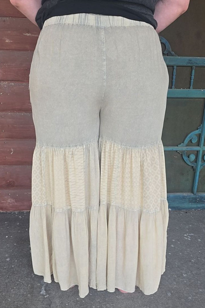 Cream &amp; Latte Tiered Pants