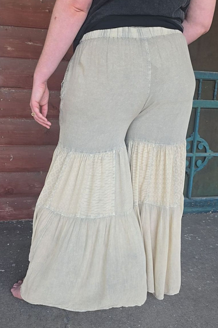 Cream &amp; Latte Tiered Pants