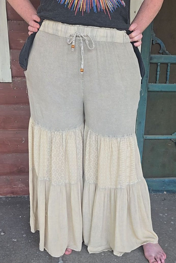 Cream &amp; Latte Tiered Pants