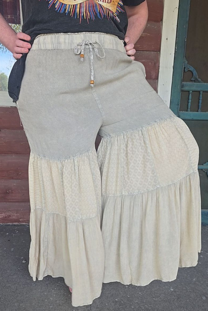 Cream &amp; Latte Tiered Pants