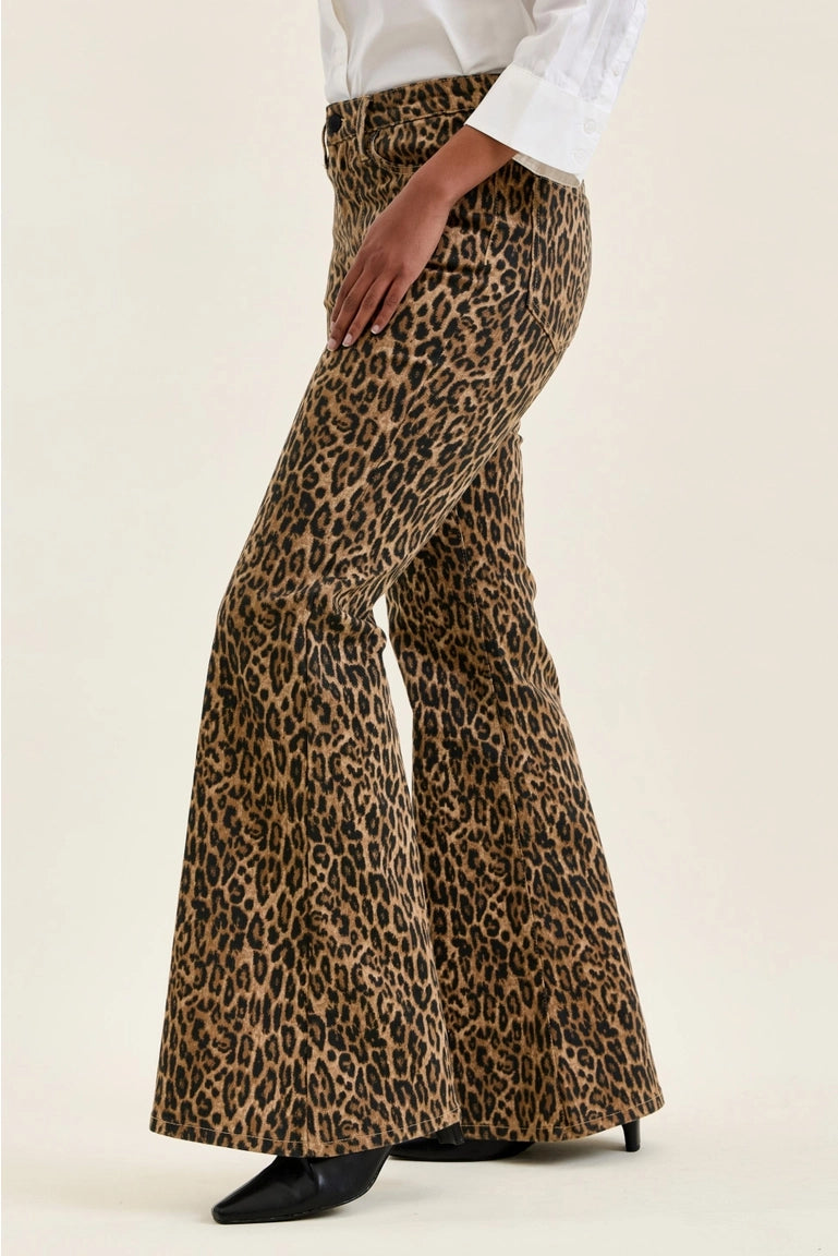 Jaqueline Flare Leopard Luxe Judy Blue Jeans