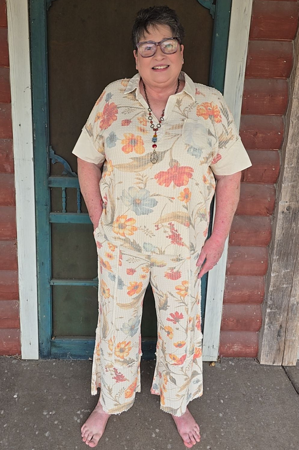 Flower Market Amber Waffle Pants