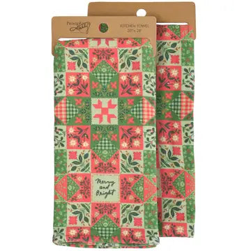 Merry & Bright Quilted Kitchen Towel