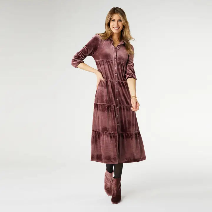 Plum Romance Velvet Maxi