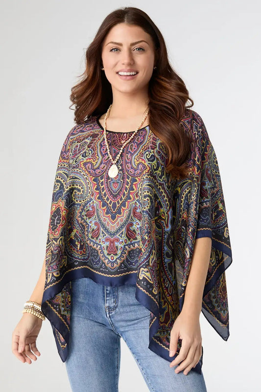 Dreamweave Navy Lightweight Poncho
