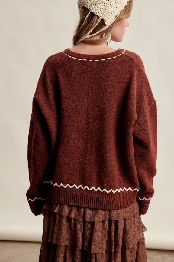 Ivory Thread Maple Knit Sweater