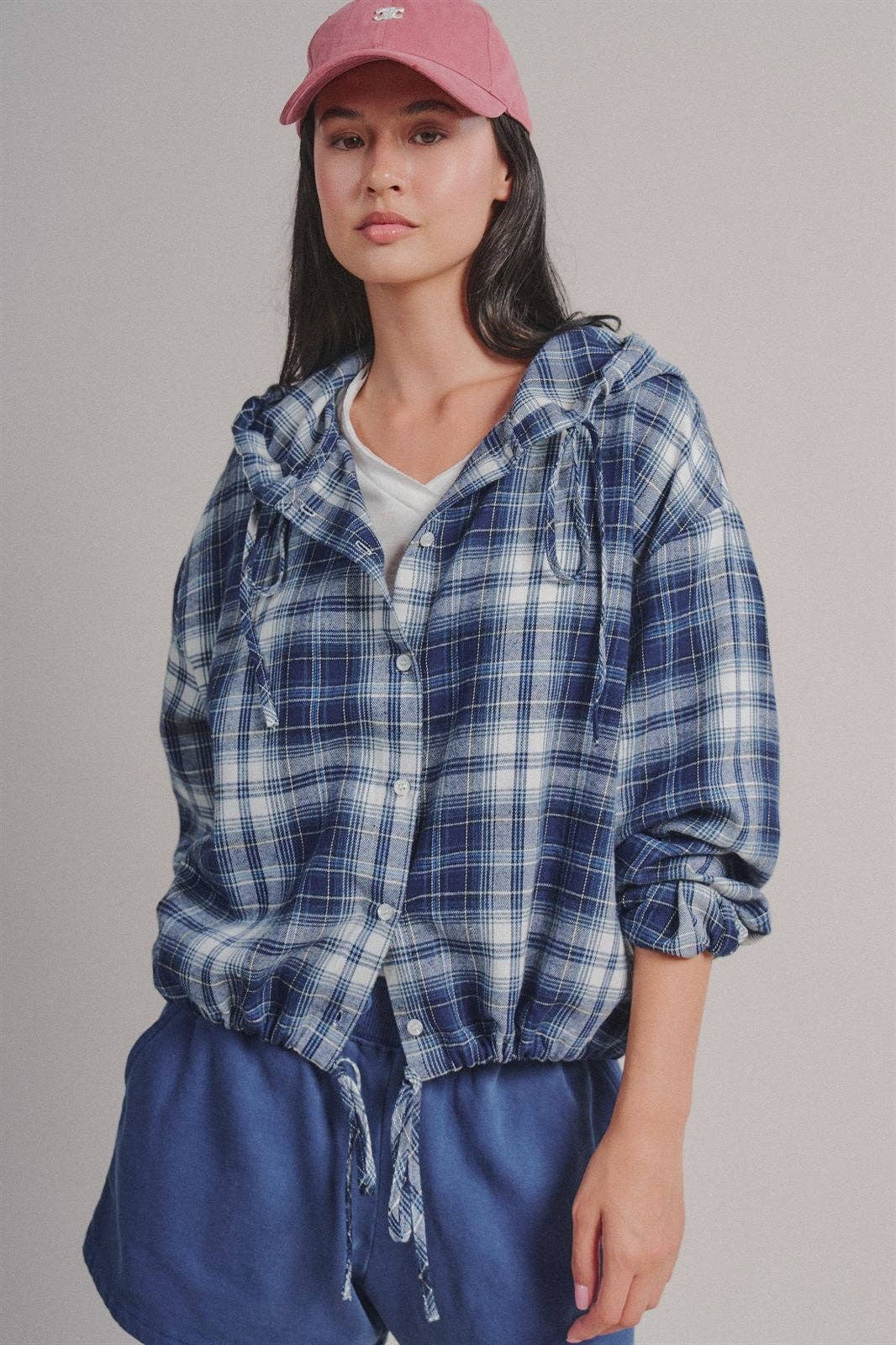 Rustic Ridge Hooded Crop Shacket