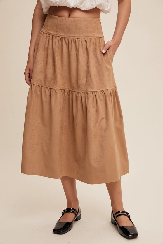 Whispering Sands Tiered Skirt