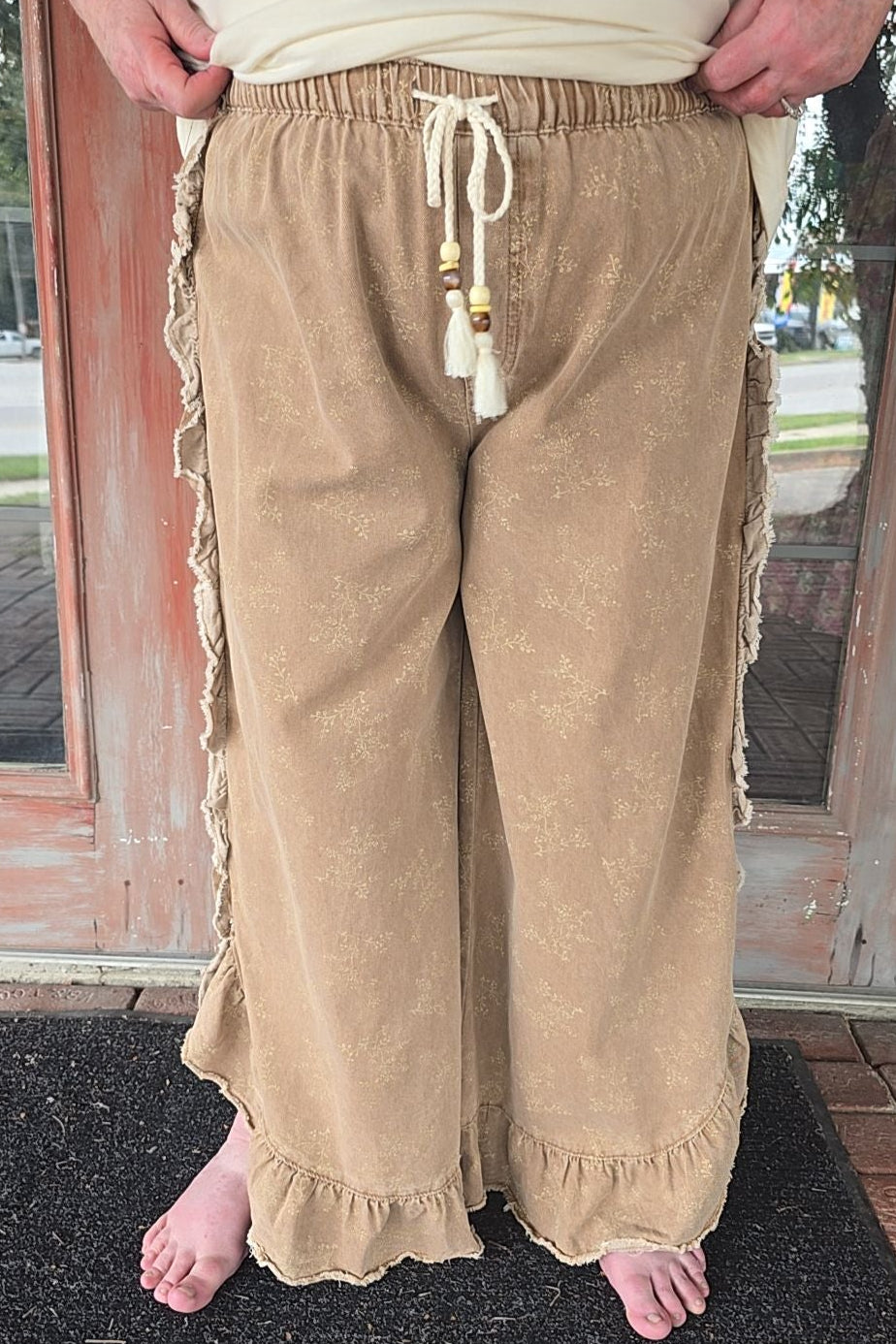 Sonoran Sand Ruffle Pants