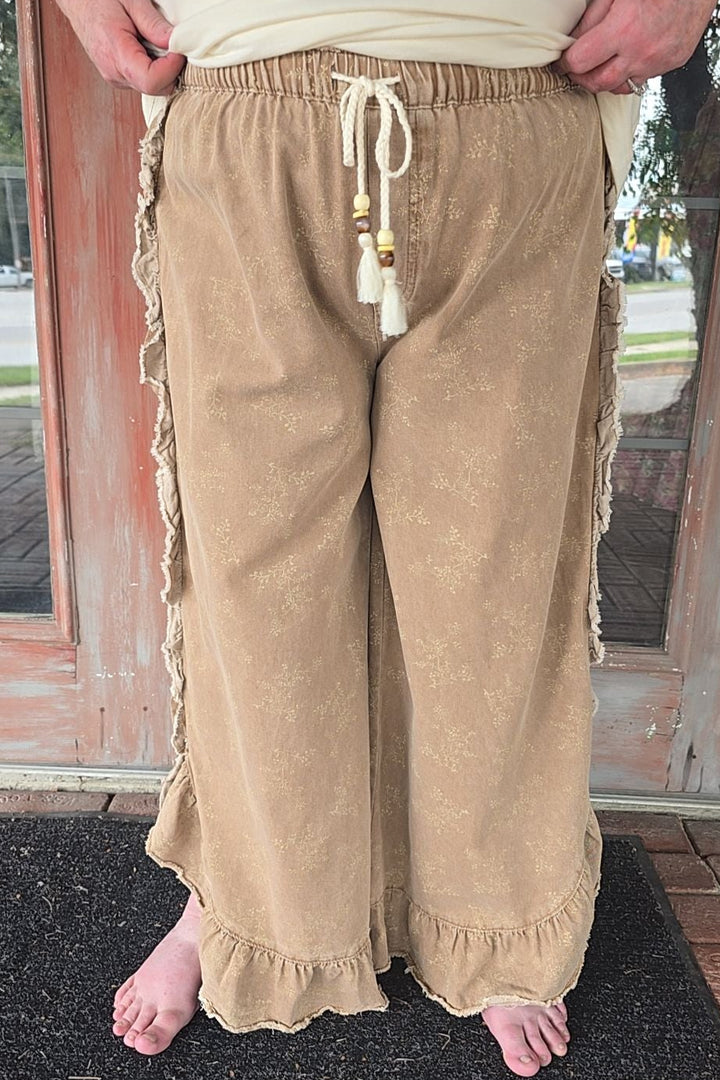 Sonoran Sand Ruffle Pants