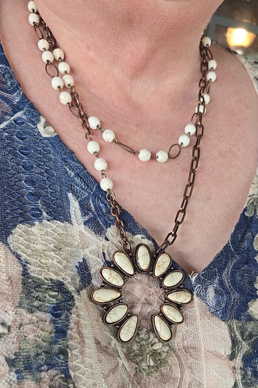 Magnolia Crescent Necklace