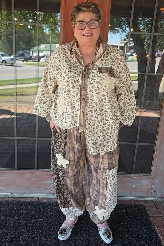 Heritage Petal Patchwork Pants