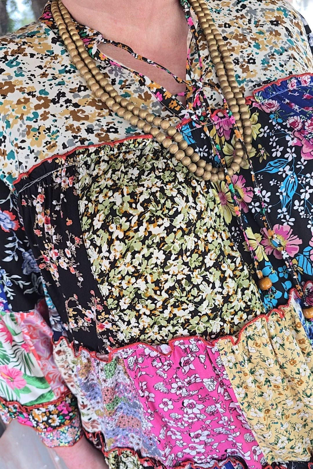 Prairie View Blush Patchwork Tunic