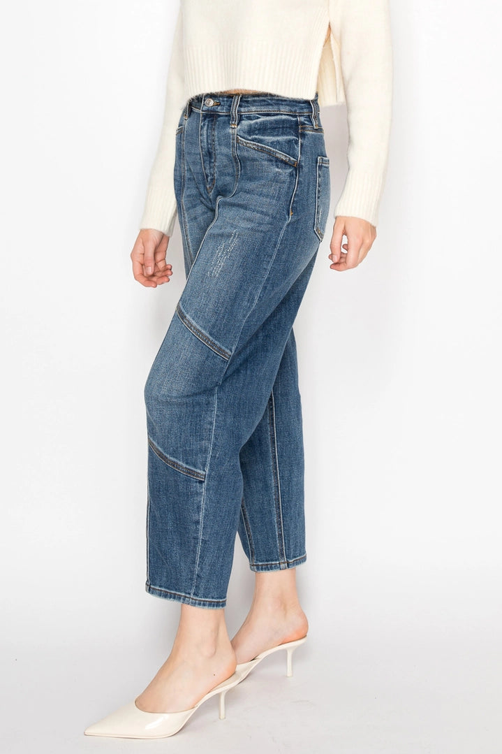 Honey High Rise Barrel Jeans