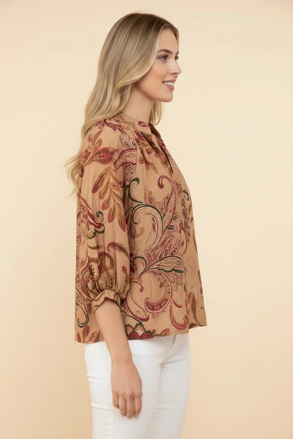 Canyon Ridge Floral Blouse