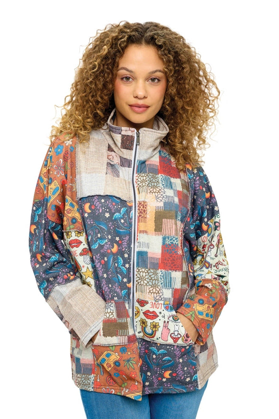 Peace, Love, & Patchwork Jacket