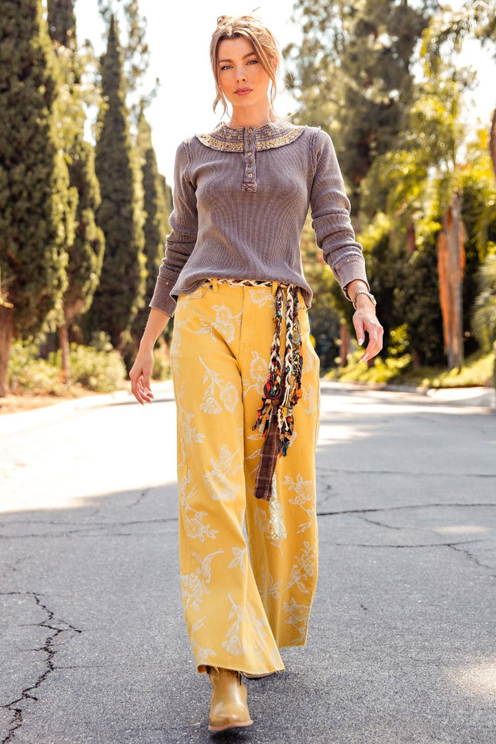 Golden Blossom Jeans