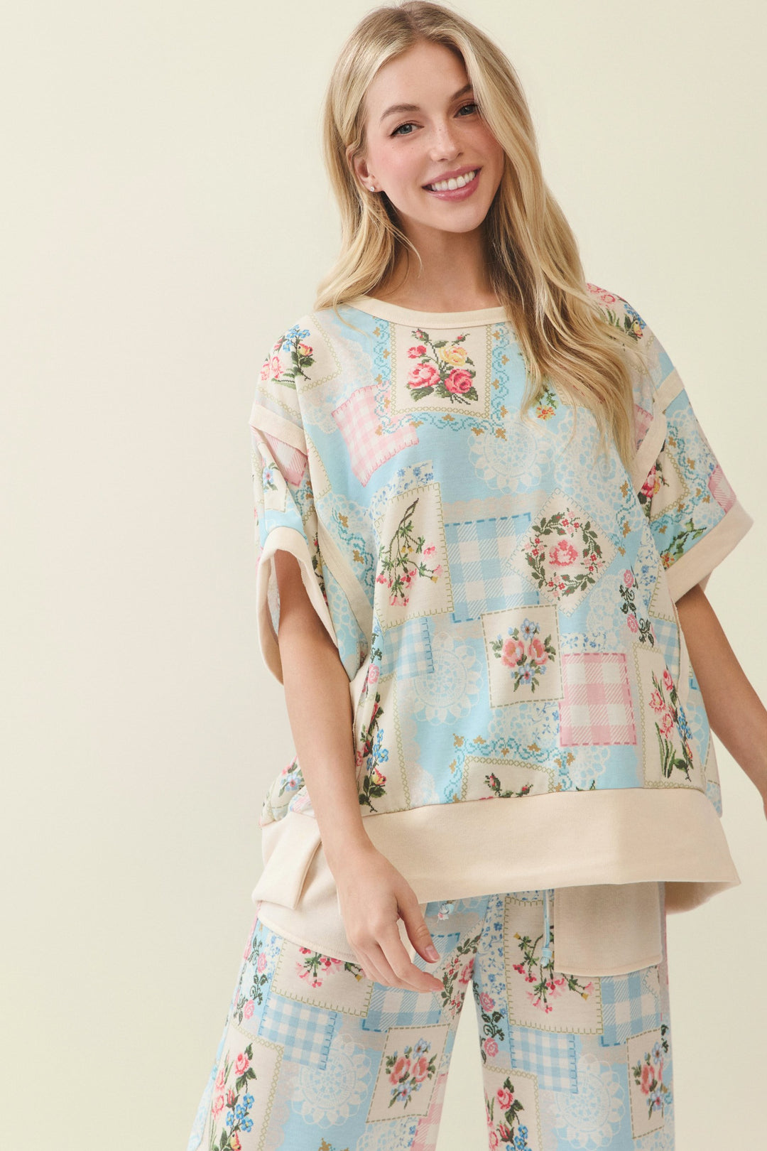 Heirloom Rose Baby Blue Top