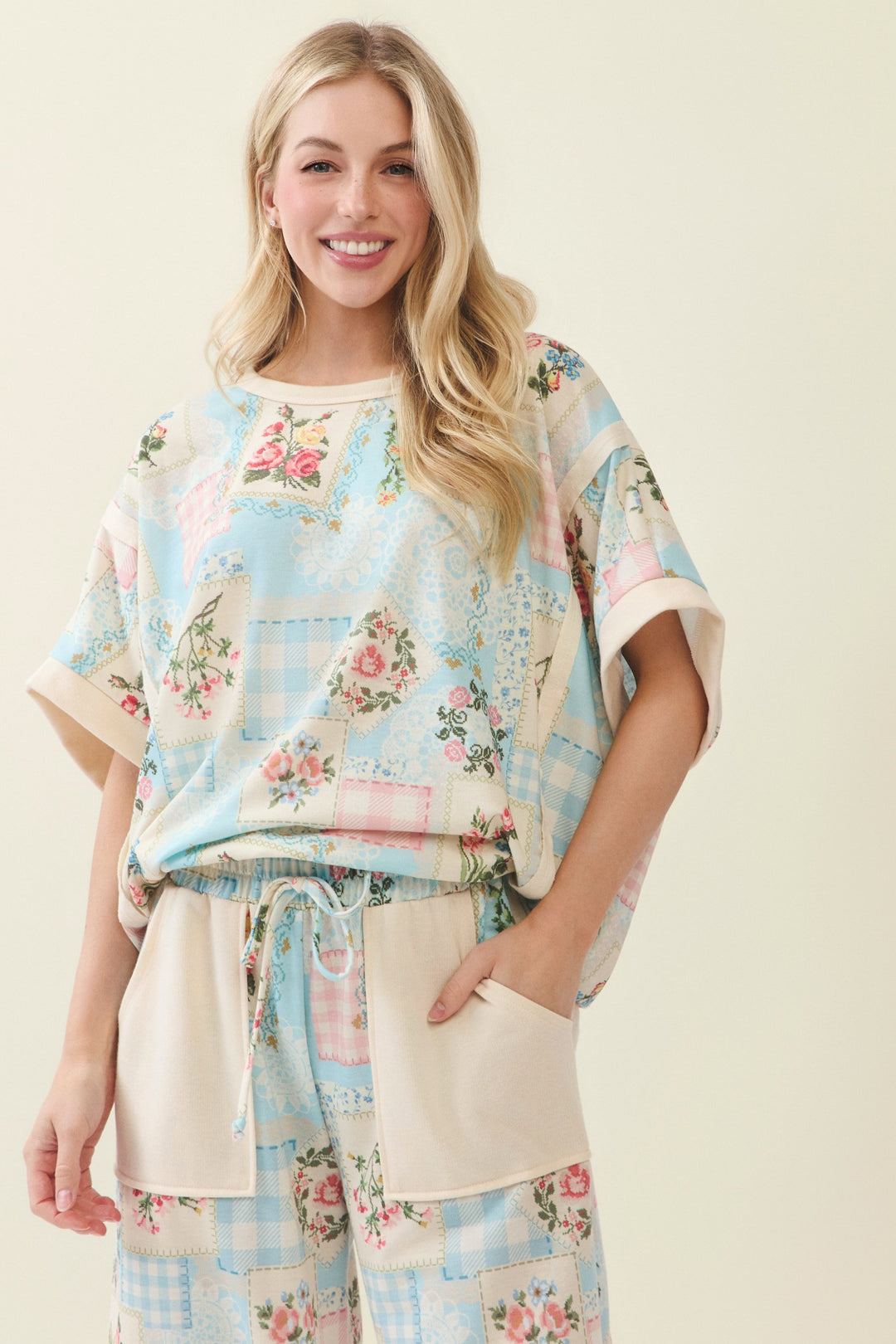 Heirloom Rose Baby Blue Top