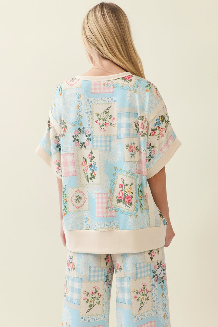 Heirloom Rose Baby Blue Top