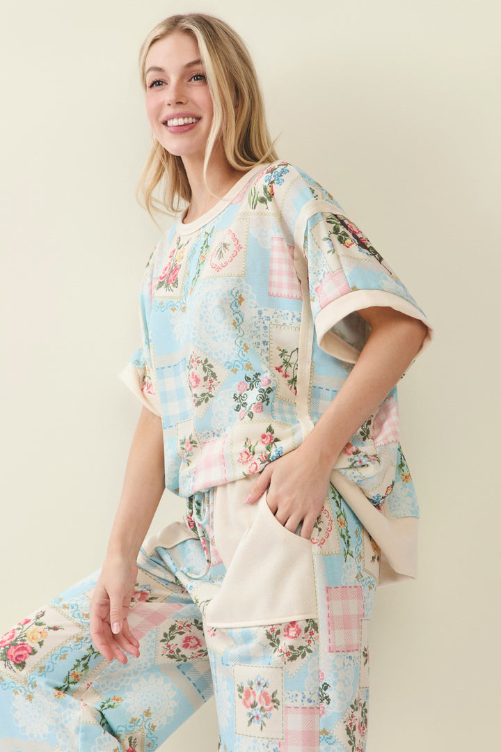 Heirloom Rose Baby Blue Top