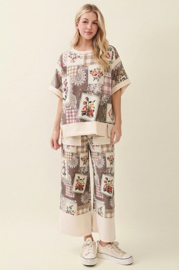 Heirloom Rose Patchwork Top