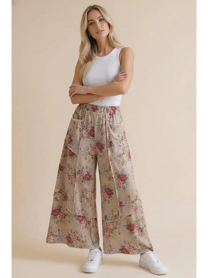 Cozy Petal Beige Pants