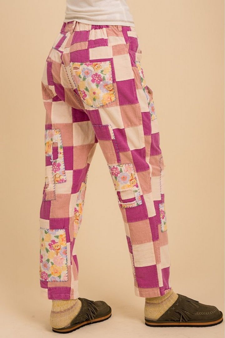 Blossom Bear Checked Pants