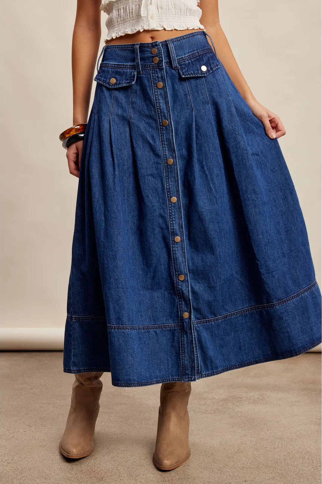 Classic Heritage Denim Skirt