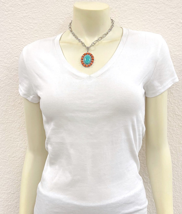 Canyon Sunburst Silver Necklace