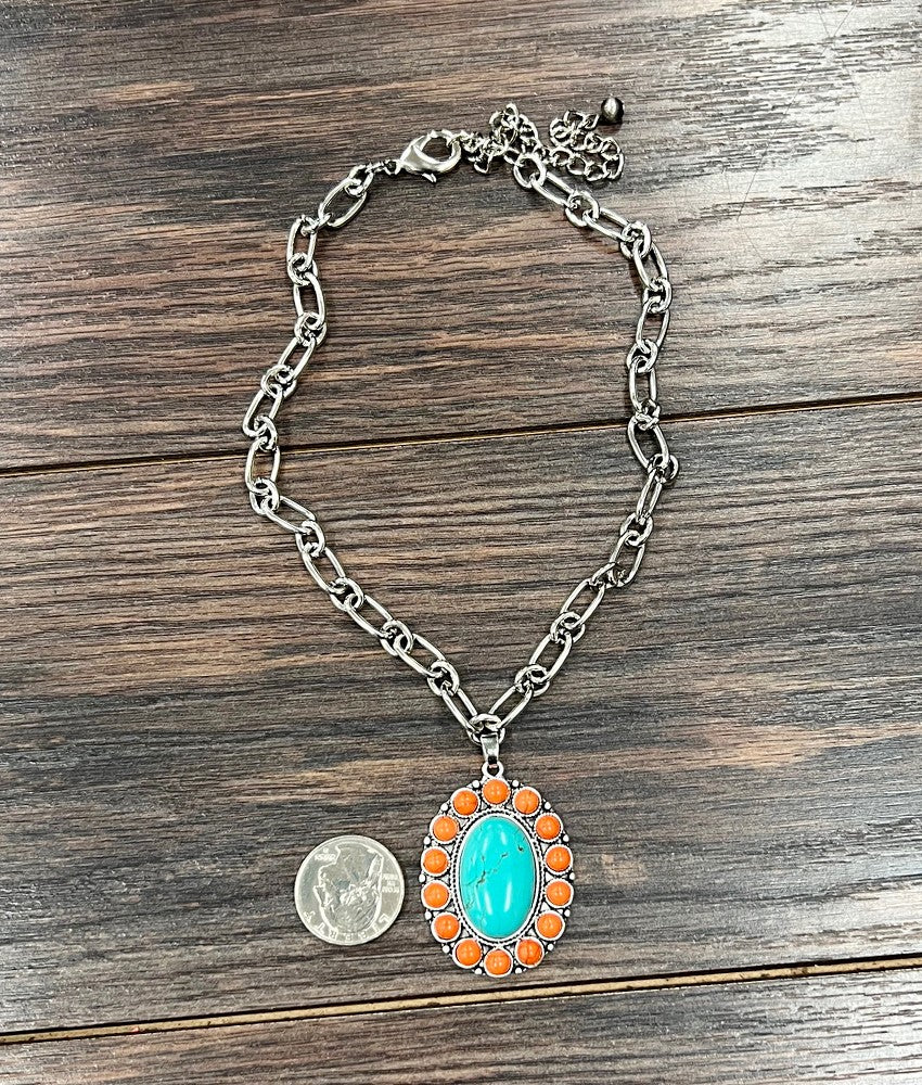 Canyon Sunburst Silver Necklace