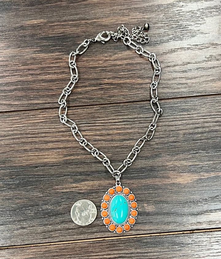 Canyon Sunburst Silver Necklace