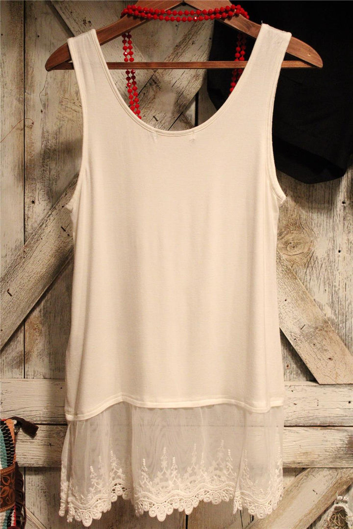 Skip Along Ivory Lace Tank