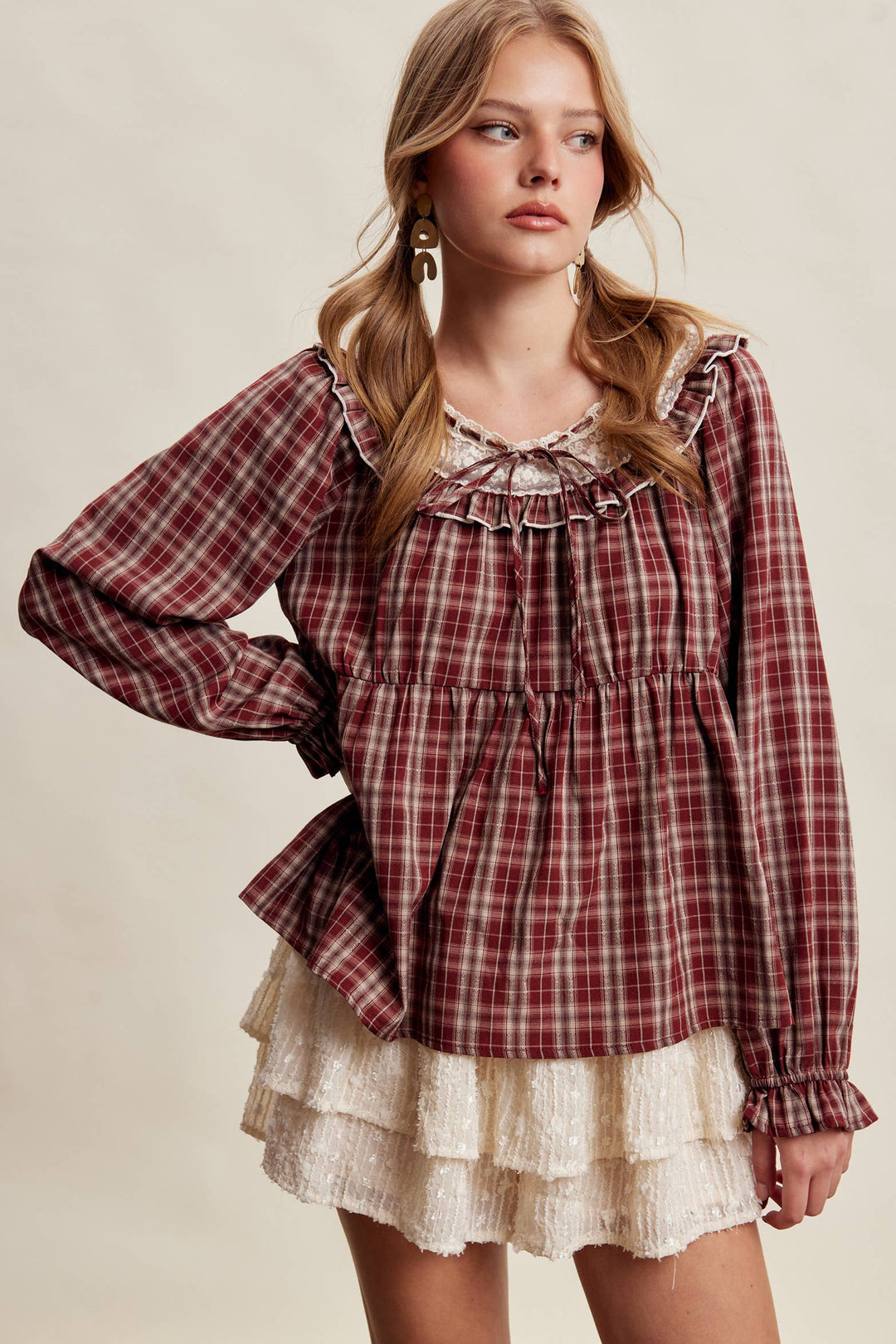 Thistlewood Plaid Blouse